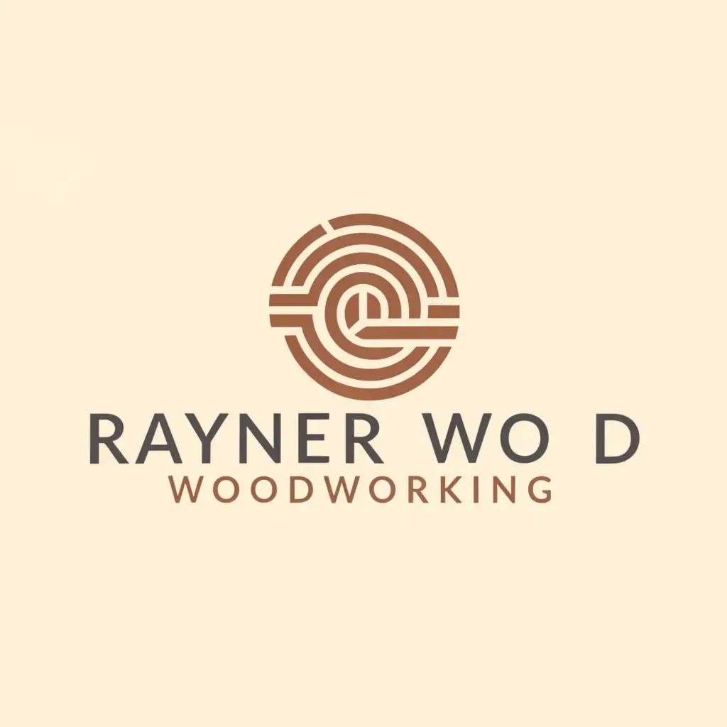 a logo design,with the text 'Rayner woodworking', main symbol:Wood grain board,Minimalistic,clear background