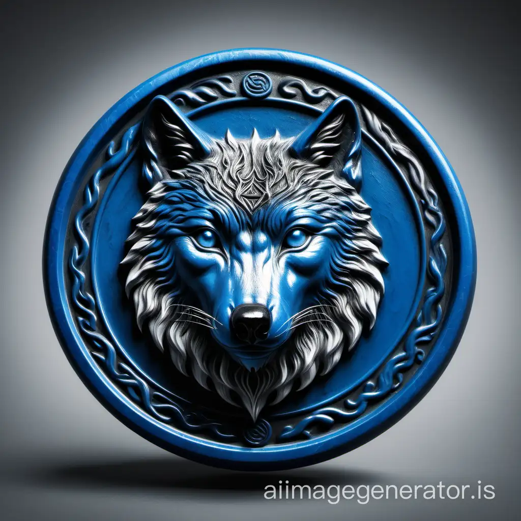 Majestic-Wolf-Emblem-Seal-in-Blue-Black-and-White
