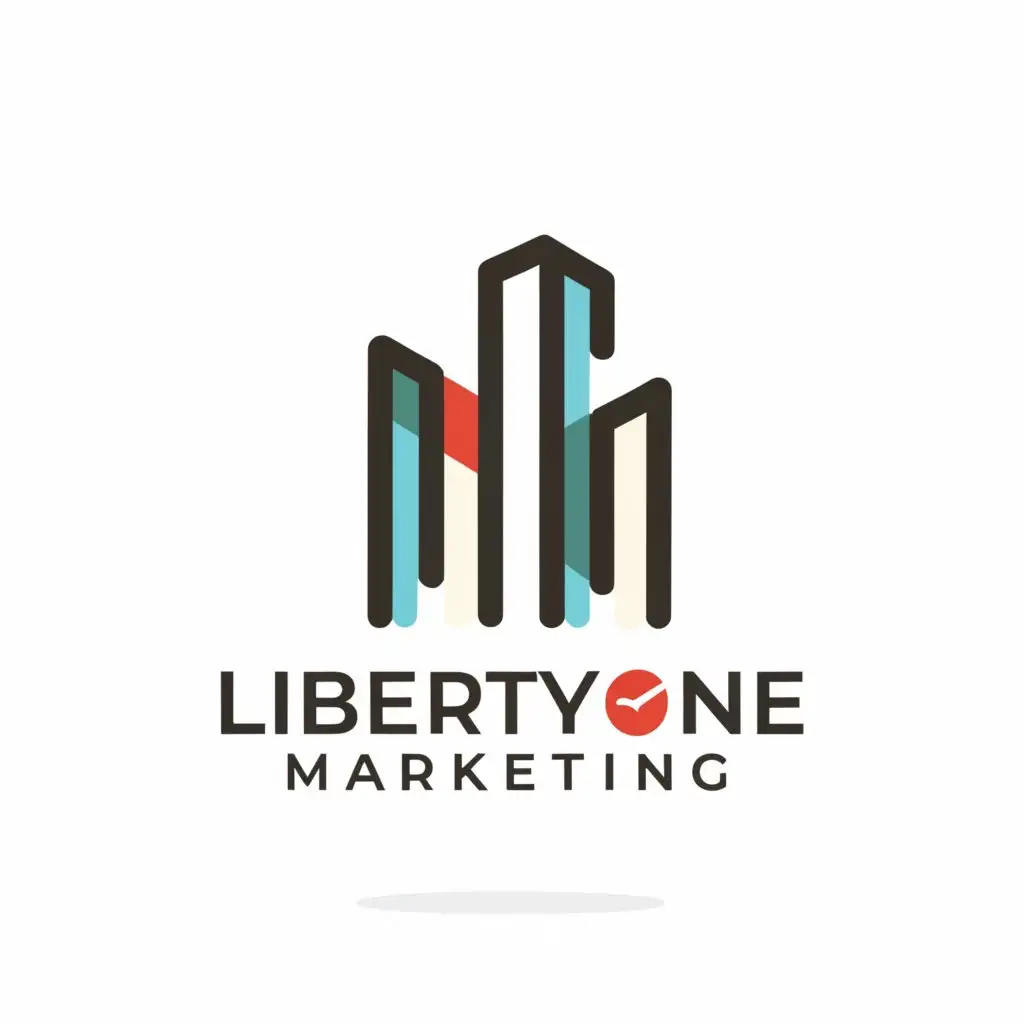 a logo design,with the text "LibertyOne Marketing", main symbol:L1,Moderate,be used in Real Estate industry,clear background