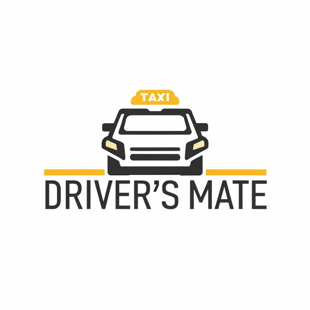 a logo design,with the text "Driver's Mate", main symbol:Taxi,Moderate,clear background