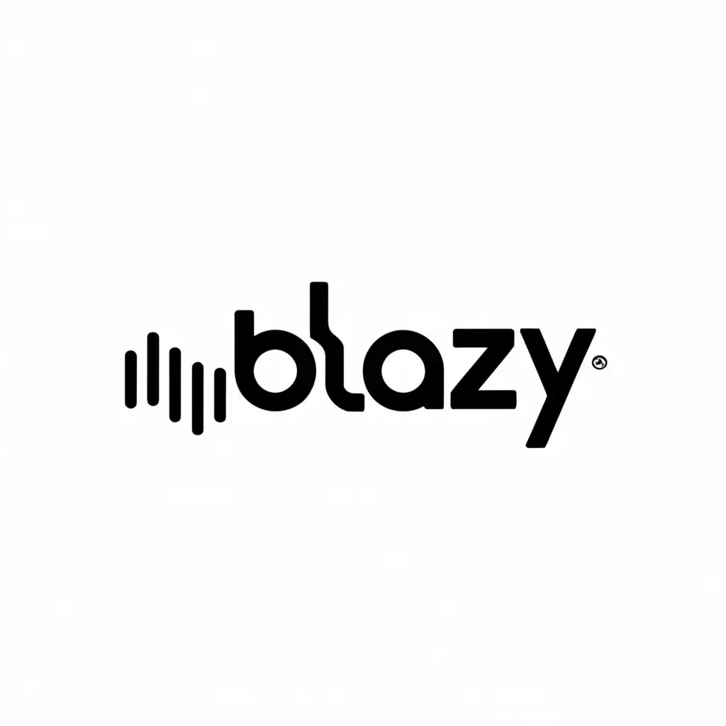 a logo design,with the text "Blazy", main symbol:audio,Moderate,clear background