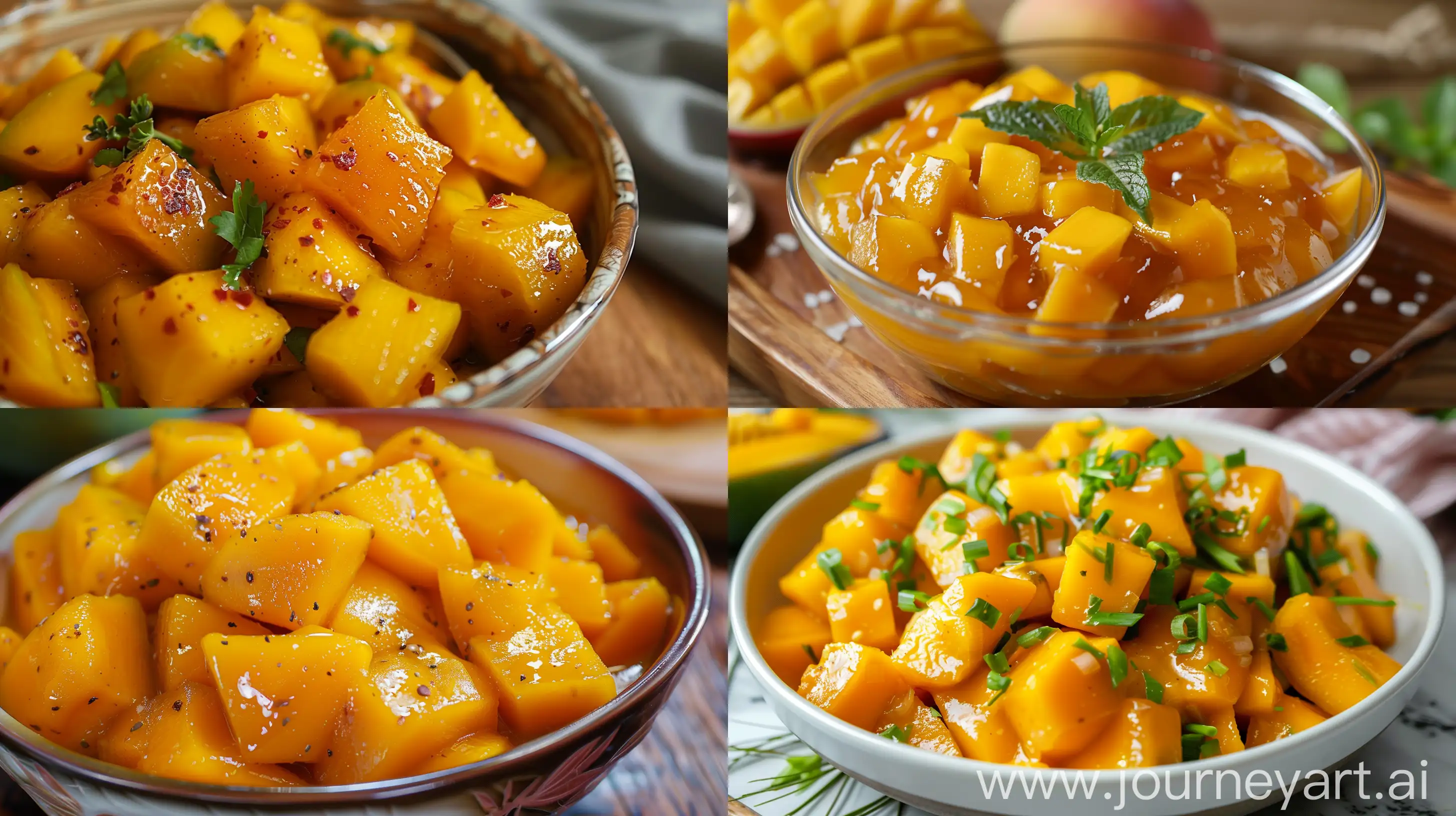 delicious dish made from processed mango --ar 16:9