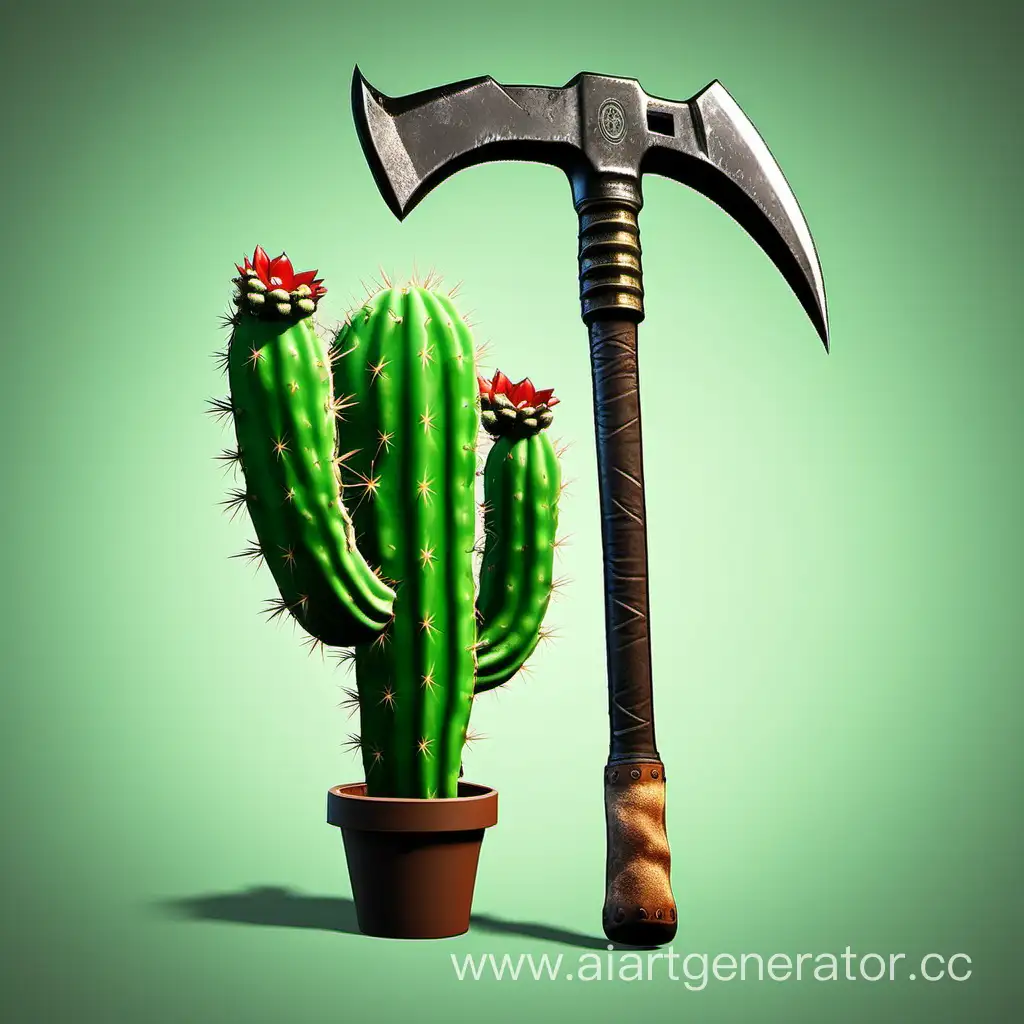 Desert-Adventurer-with-Cactus-Pickaxe-Arid-Exploration-Art