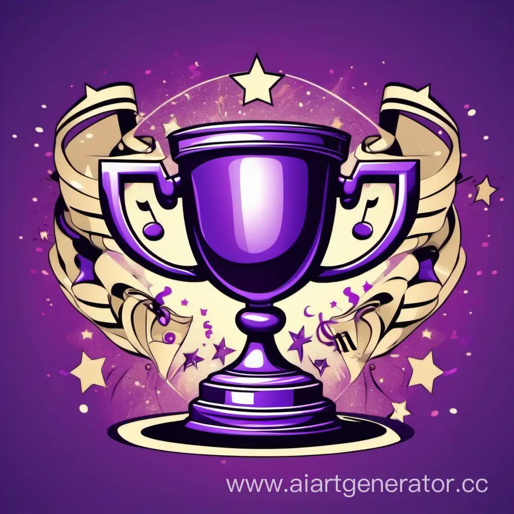 Celebratory-Winners-Cup-with-Melodic-Purple-Surroundings