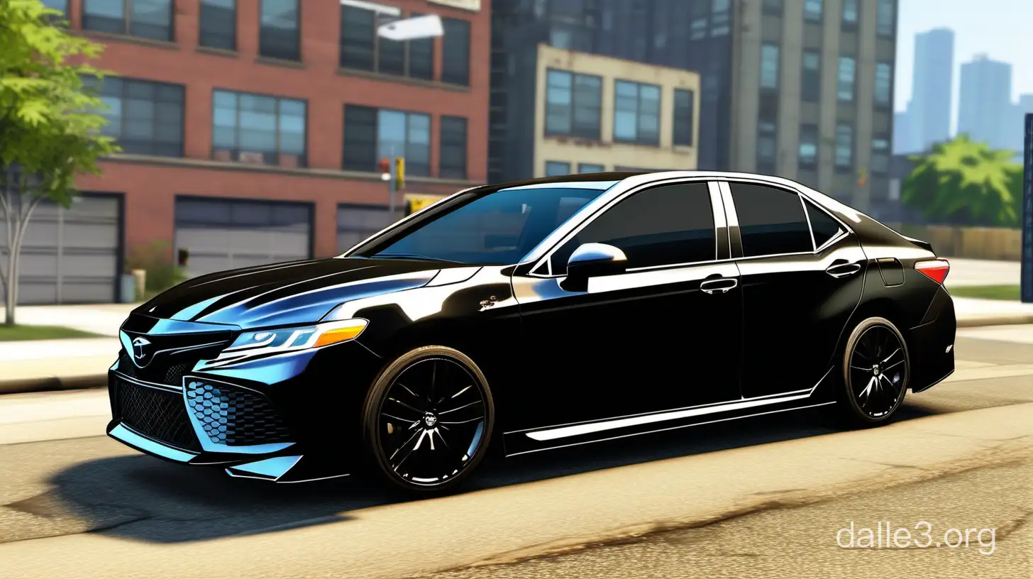 GTA with a black 2020 Camry xse