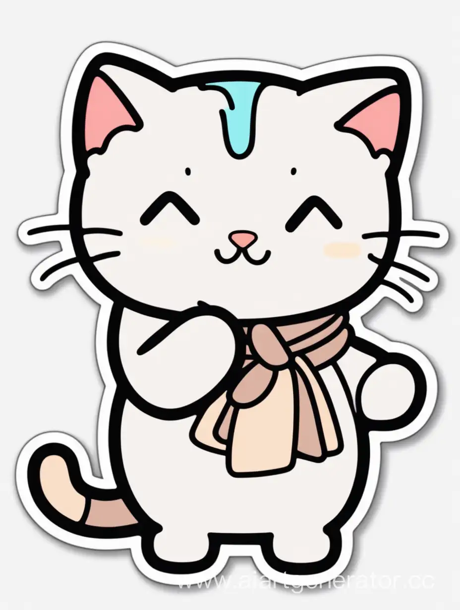 Adorable-Kitty-Sticker-Simple-and-Cute-Contour-Design