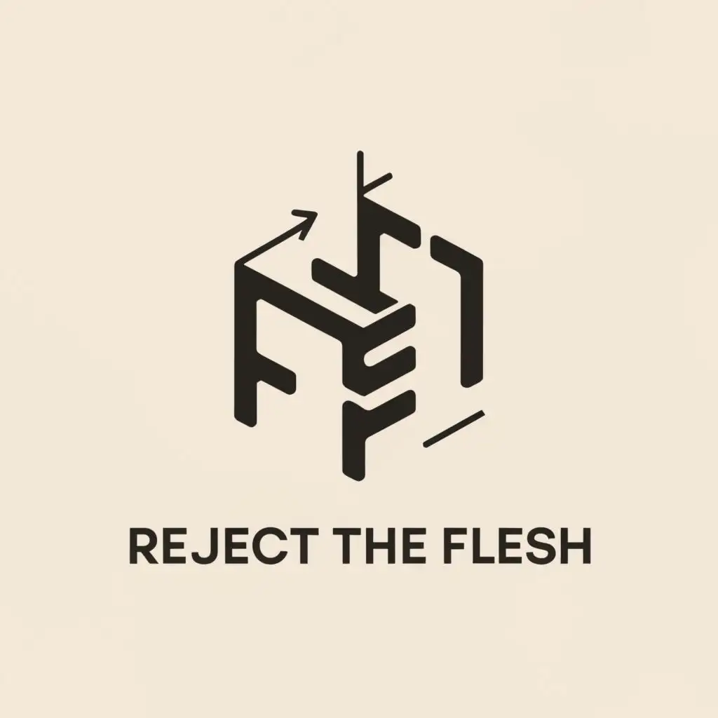 LOGO-Design-for-Reject-The-Flesh-Minimalistic-Religious-Symbolism-with-R-T-and-F-Letters