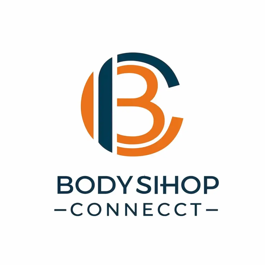 a logo design,with the text "BodyshopConnect", main symbol:The letters B & C,Moderate,clear background