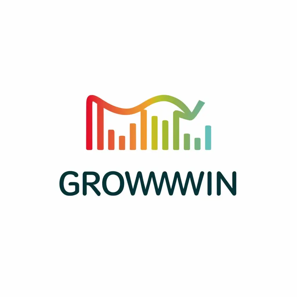 a logo design,with the text "GROWWIN", main symbol:STOCKMARKET,Moderate,be used in Finance industry,clear background