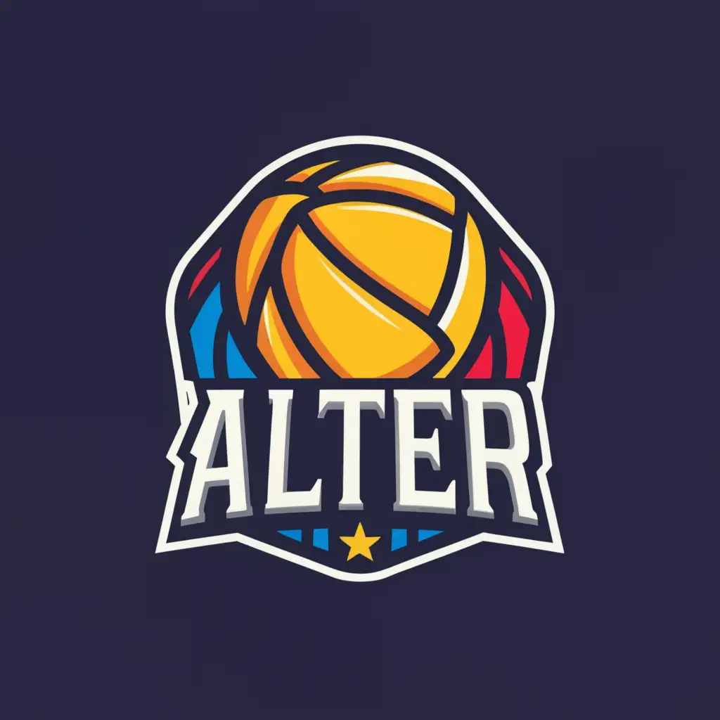 a logo design,with the text "TEAM ALTER", main symbol:VOLLEYBALL,Moderate,be used in Sports Fitness industry,clear background
