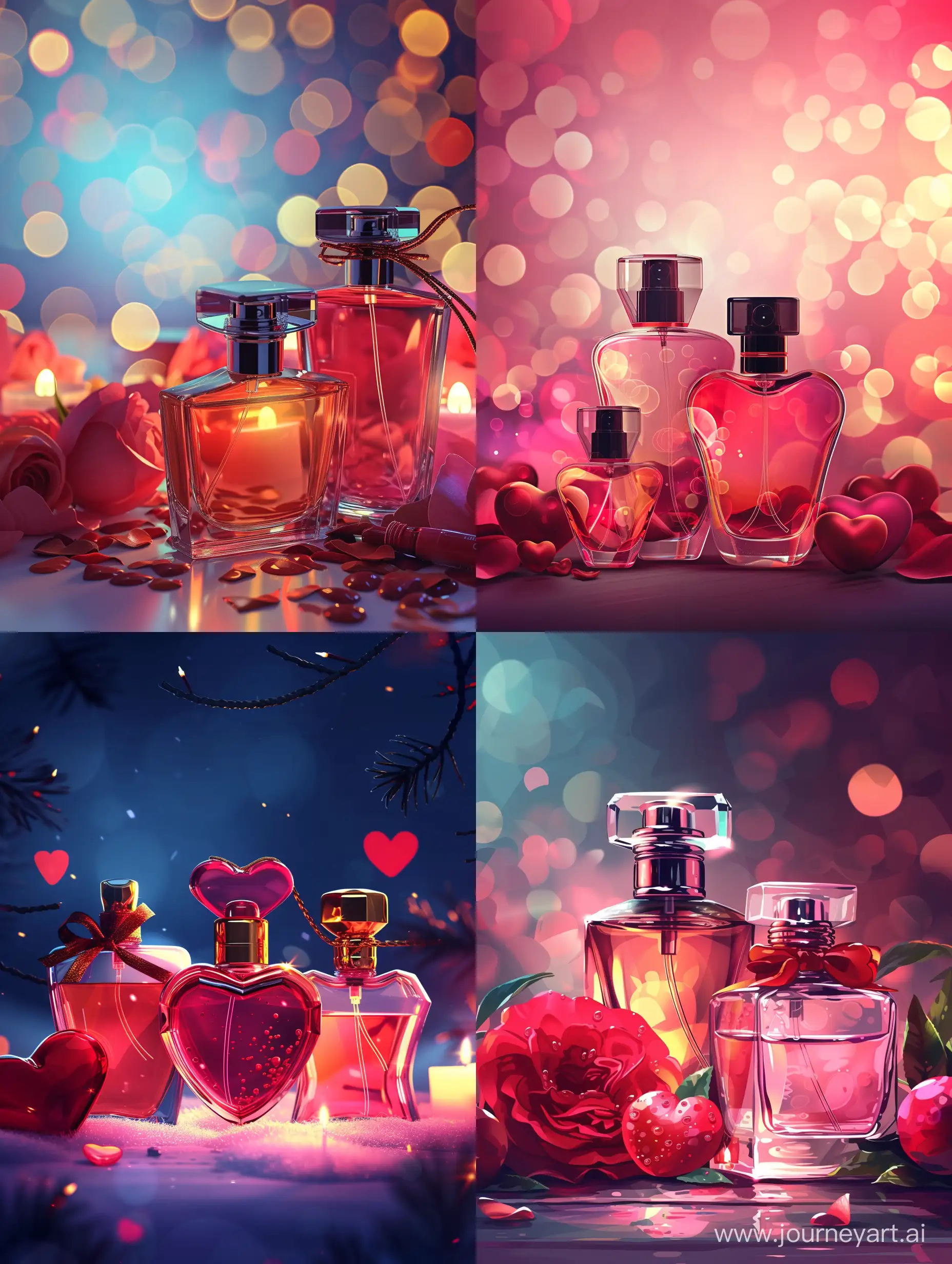 Exquisite-Valentines-Day-Perfume-Bottles-and-Cosmetics-in-Festive-Atmosphere