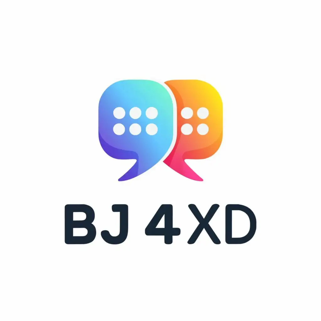 a logo design,with the text "bj4xd", main symbol:chatrooms,Moderate,clear background