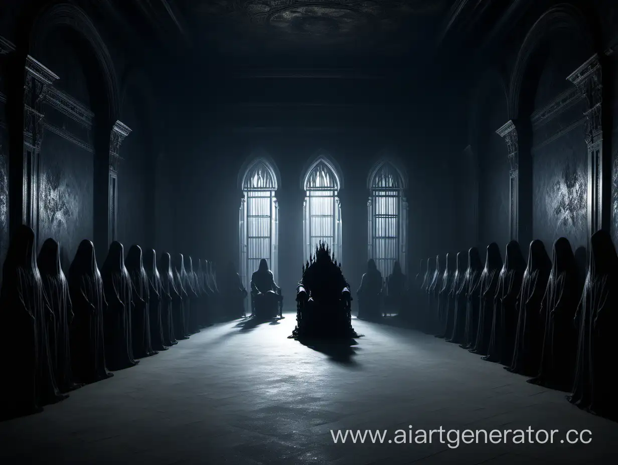 Eerie-Shadows-in-a-Desolate-Palace-Haunting-Atmosphere-and-Bowing-Silhouettes