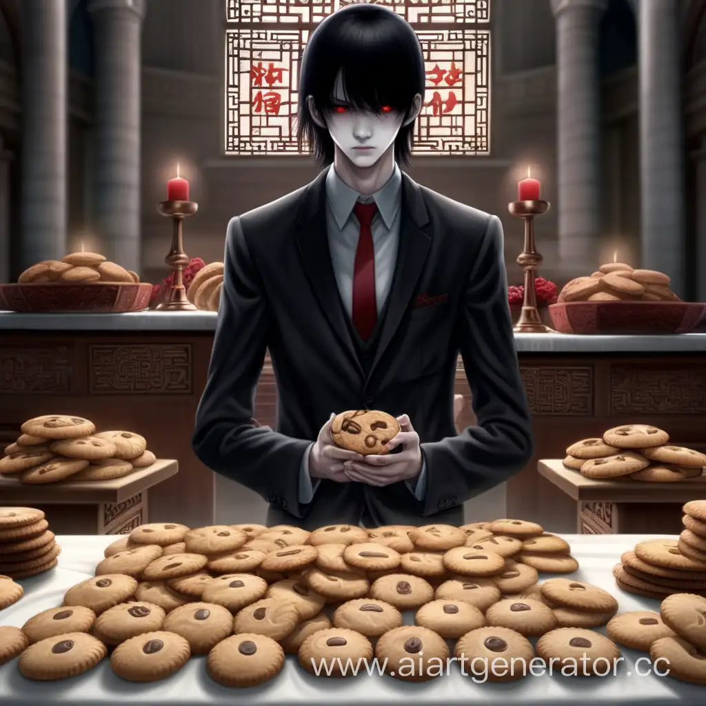 Mysterious-Anime-Mafioso-Offering-Prayer-to-the-Cookie-God