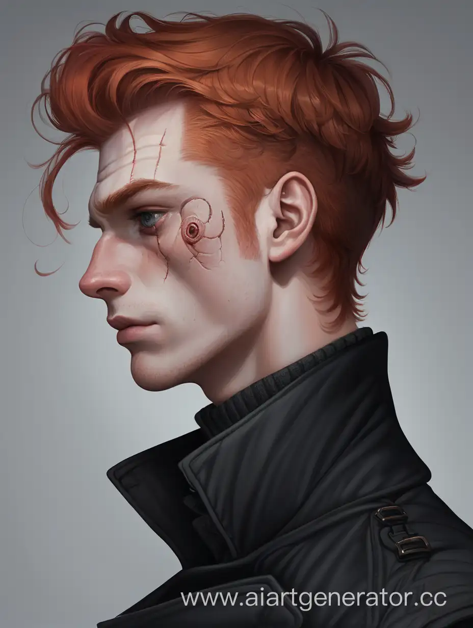 Mysterious-Redhead-Man-in-Black-Coat-with-Distinctive-Scars