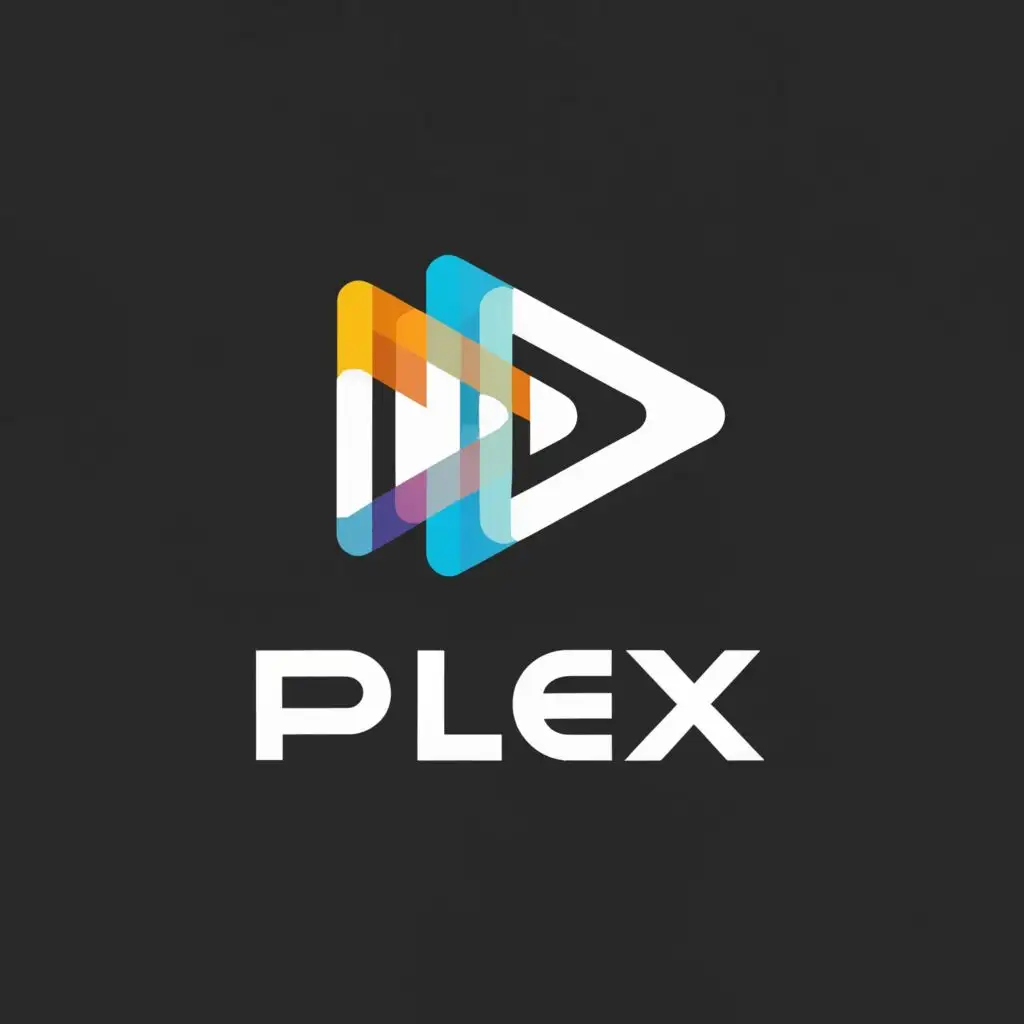 a logo design,with the text "Plex", main symbol:computer,Moderate,be used in Entertainment industry,clear background