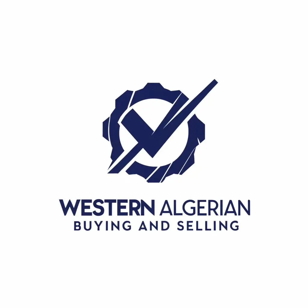 a logo design,with the text "Western Algerian buying and selling", main symbol:Check mark ,Moderate,be used in Real Estate industry,clear background