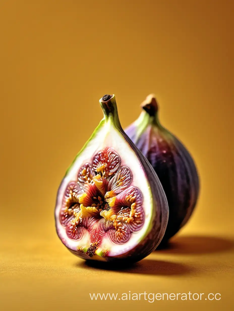 1 Fig close up golden background