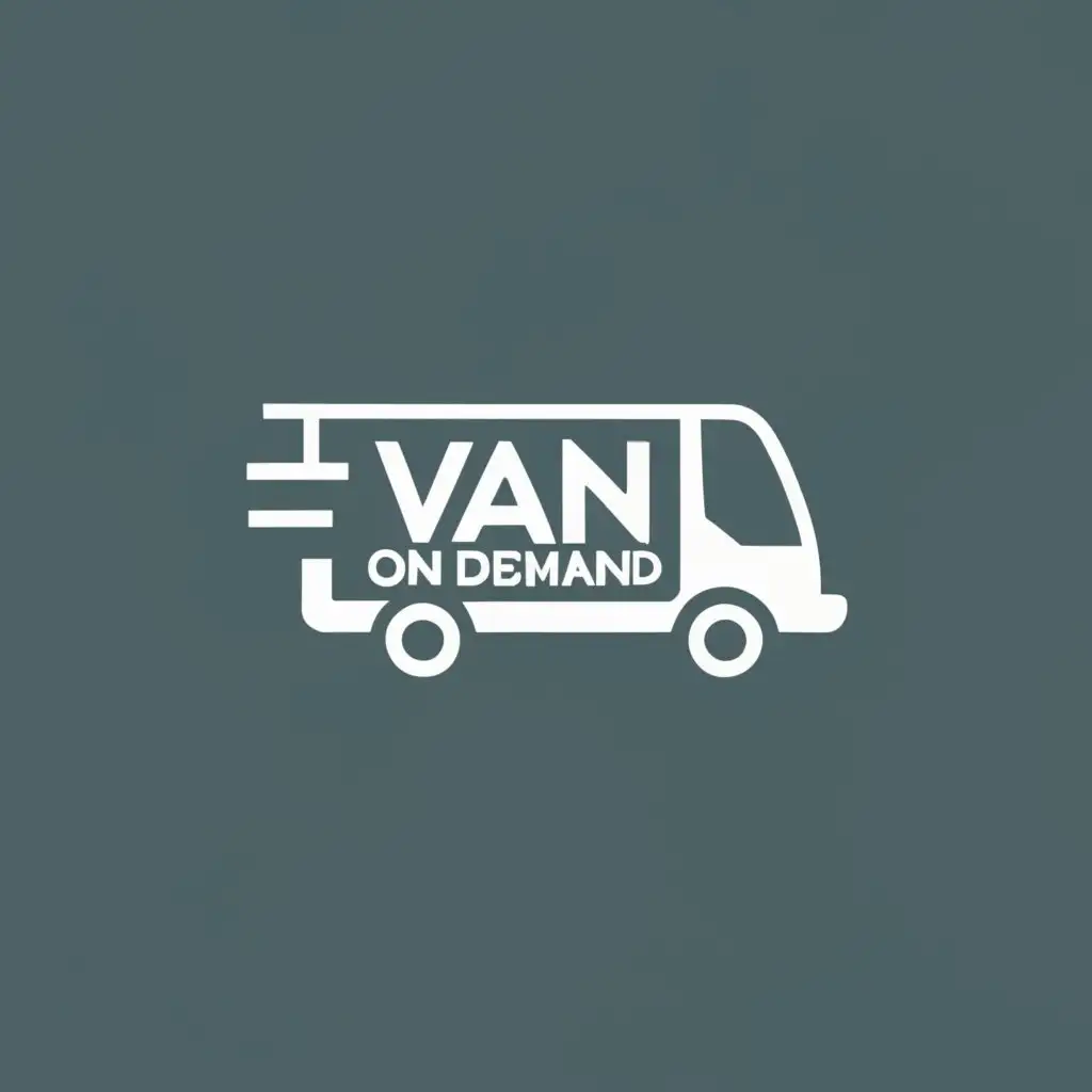 logo, Van, Van delivery service, Spell out the brand name "Van on Demand", professional, minimalistic, with the text "Van on Demand", typography, be used in Automotive industry, Spell out "VAN ON DEMAND", KEEP THIS STYLE MINIMALISTIC AND CLEAN