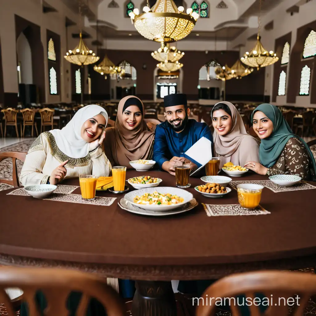 Muslim Friends Posing in Traditional Attire
