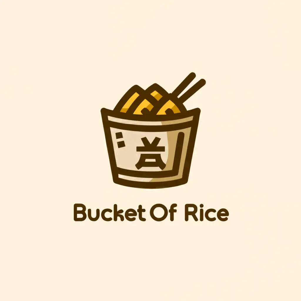 a logo design,with the text "Bucket of Rice", main symbol:Bucket Rice China,Moderate,be used in Restaurant industry,clear background