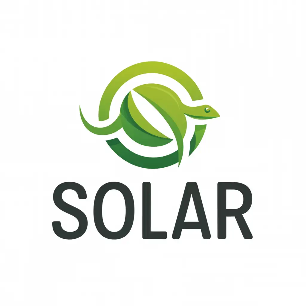 a logo design,with the text "solar", main symbol:lizard,Moderate,clear background