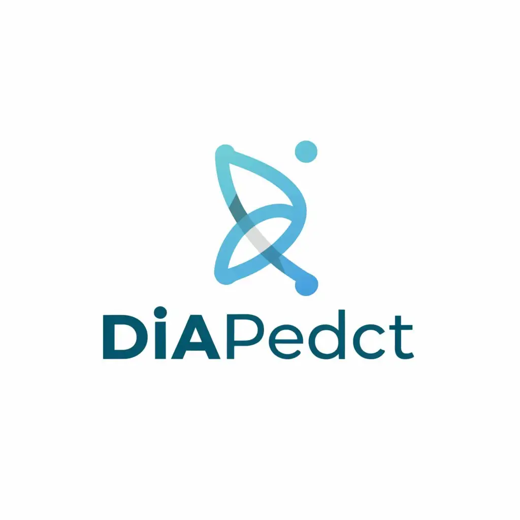 a logo design,with the text "DiaPredict", main symbol:diabetes prediction,Moderate,clear background