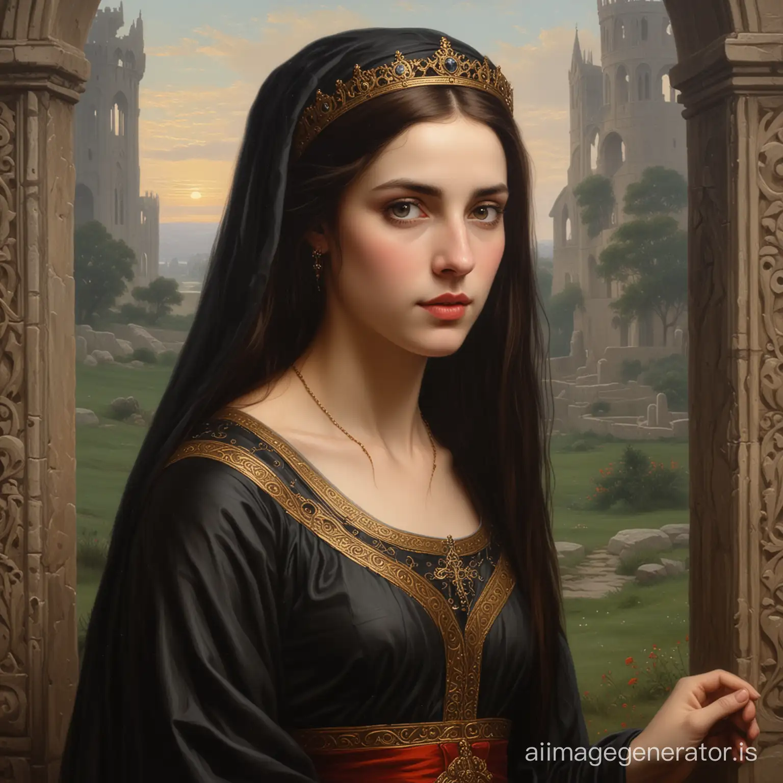 Gothic Princess Romantic Oil Painting by John Waterhouse | AI Image ...