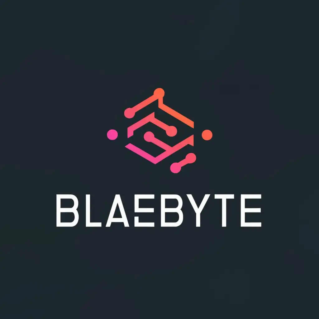 a logo design,with the text "BlazeByte", main symbol:a byte,complex,be used in Technology industry,clear background