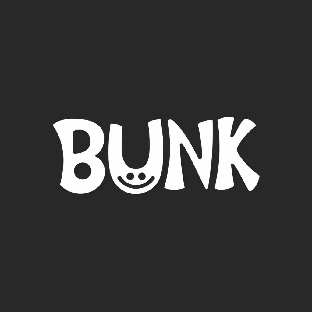 a logo design,with the text "bunk", main symbol:ghost,Moderate,be used in Technology industry,clear background