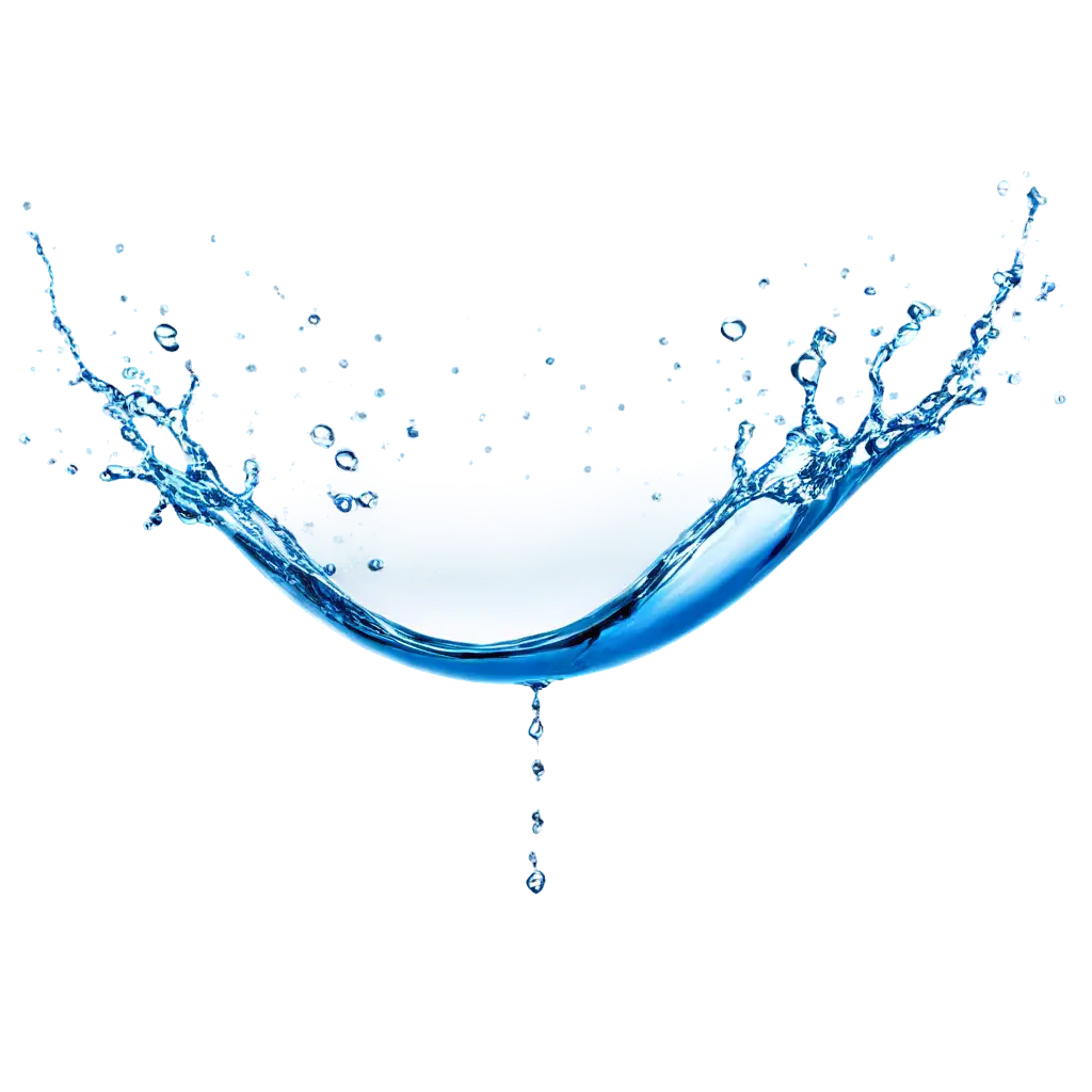 Isolated transparent water splash