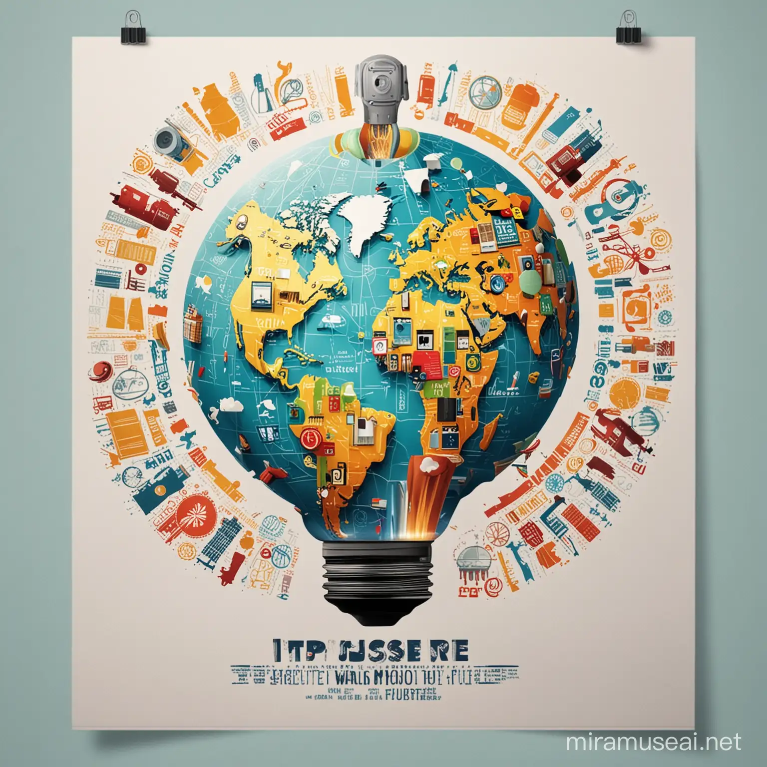 create a poster having Celebrating innovative, creative and enterprising students  around the world  WORLD INTELLECTUAL PROPERTY DAY  26 th April 2024  IPR: ACCELERATING THE FUTURE TODAY