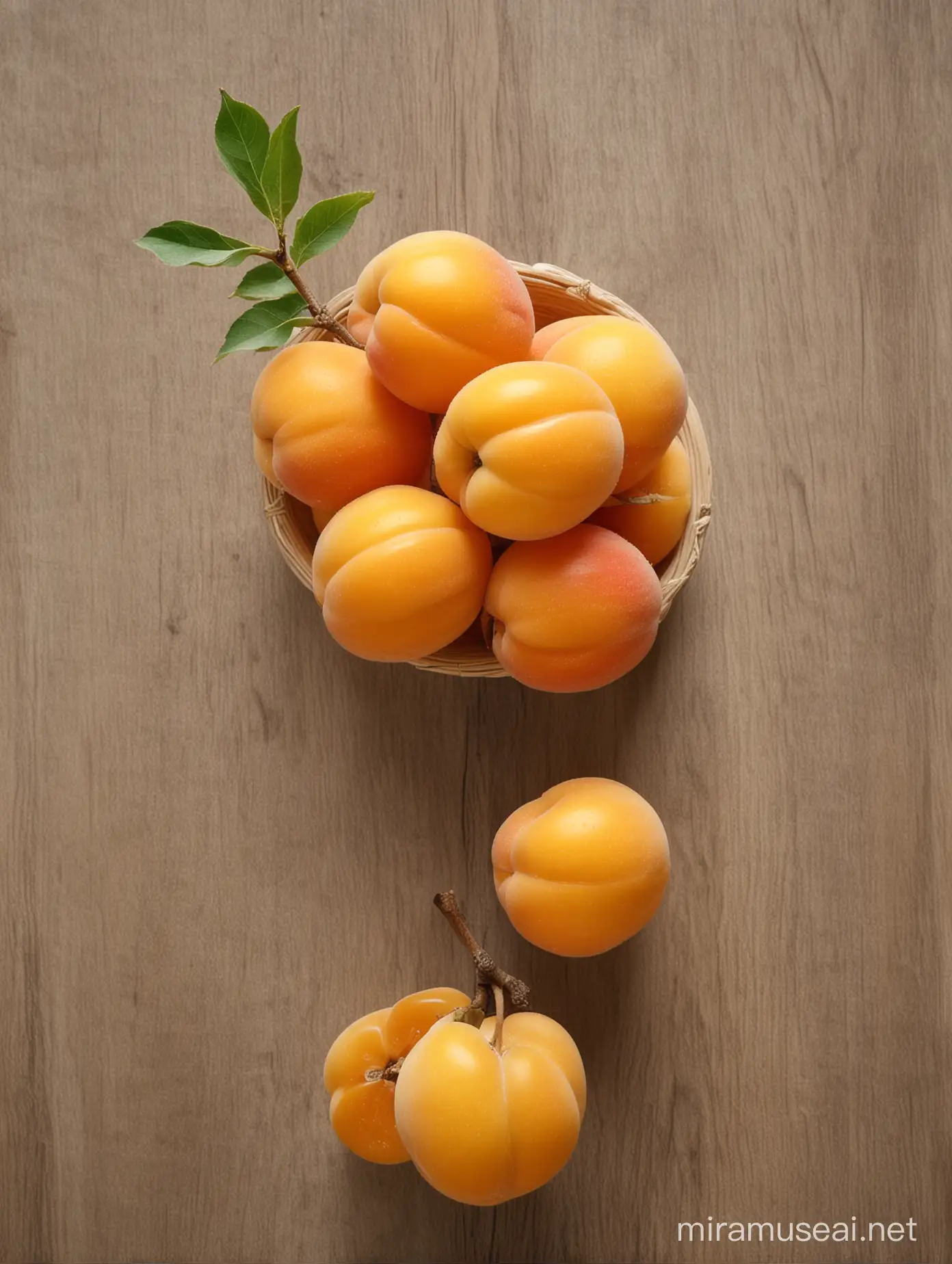 Vibrant Apricot in Lush Natural Landscape