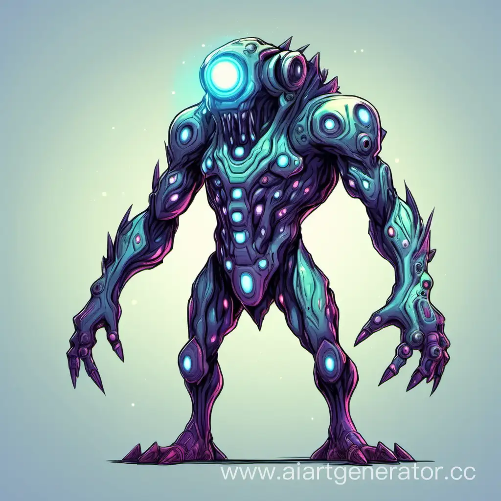 2d galactic futuristic monster character