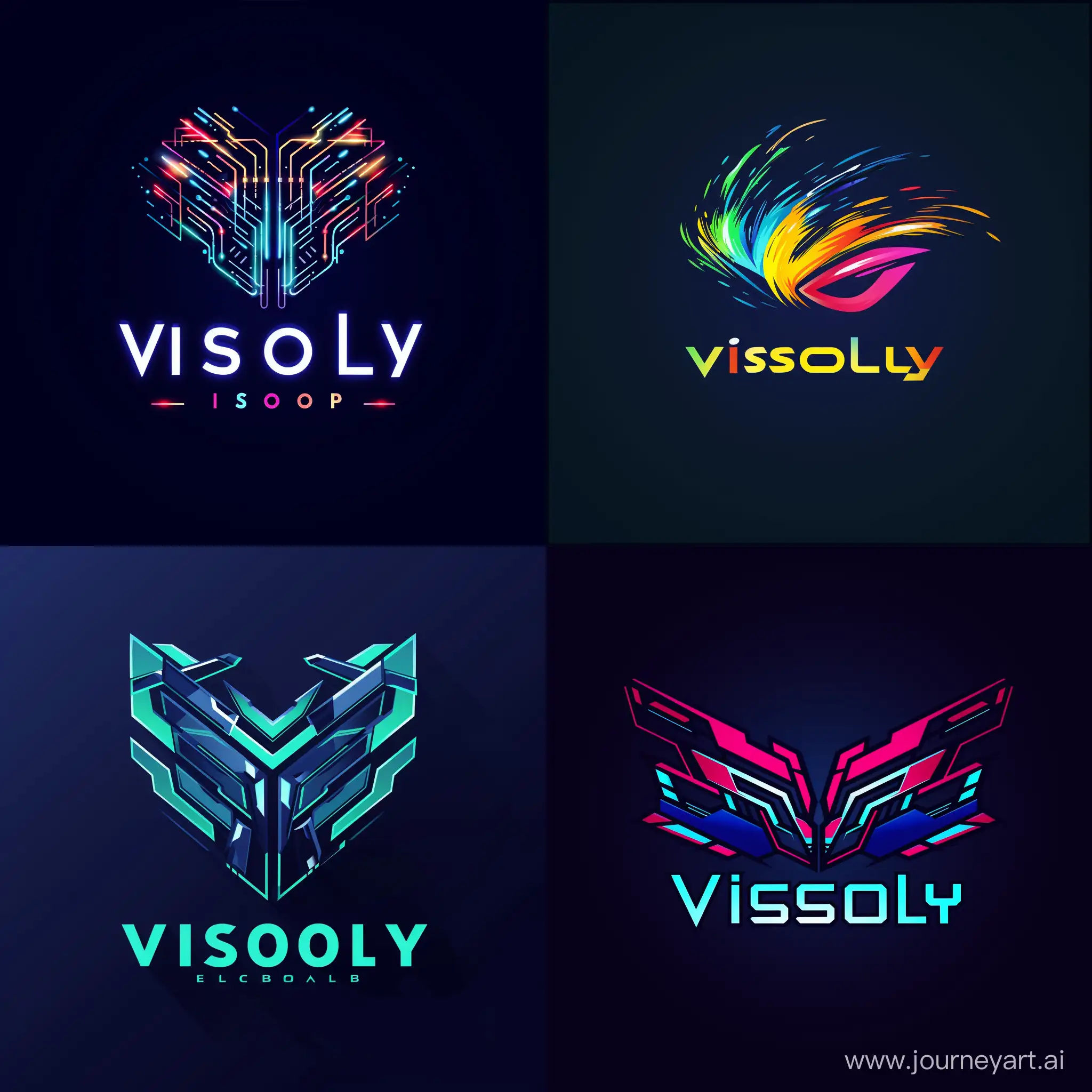 Create a logo for a computer club, with the name Visoly