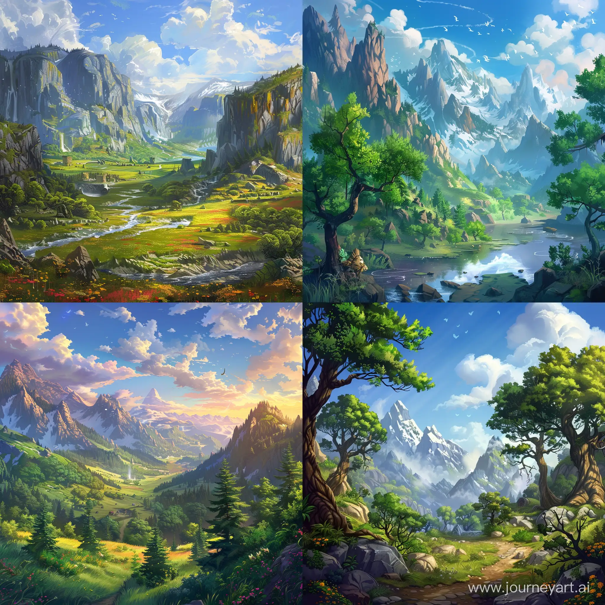 A beautiful landscape with World of Warcraft theme
