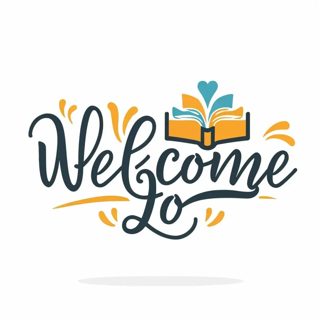 logo, Vector, with the text "Welcome To", typography, be used in Education industry
