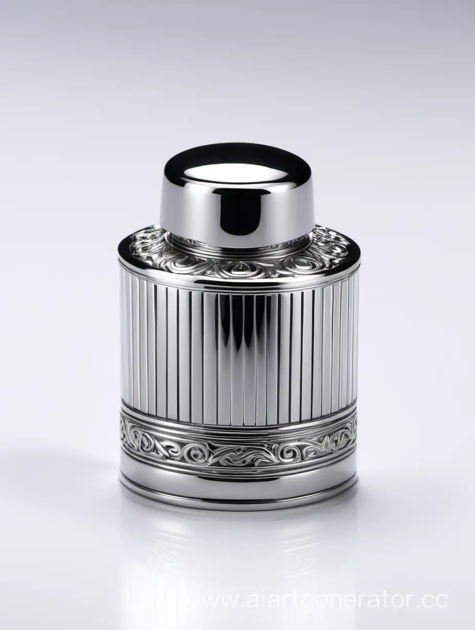 Luxurious-Zamac-Perfume-Bottle-with-Ornamental-Long-Cap-and-Elegant-Lines-Metallizing-Finish
