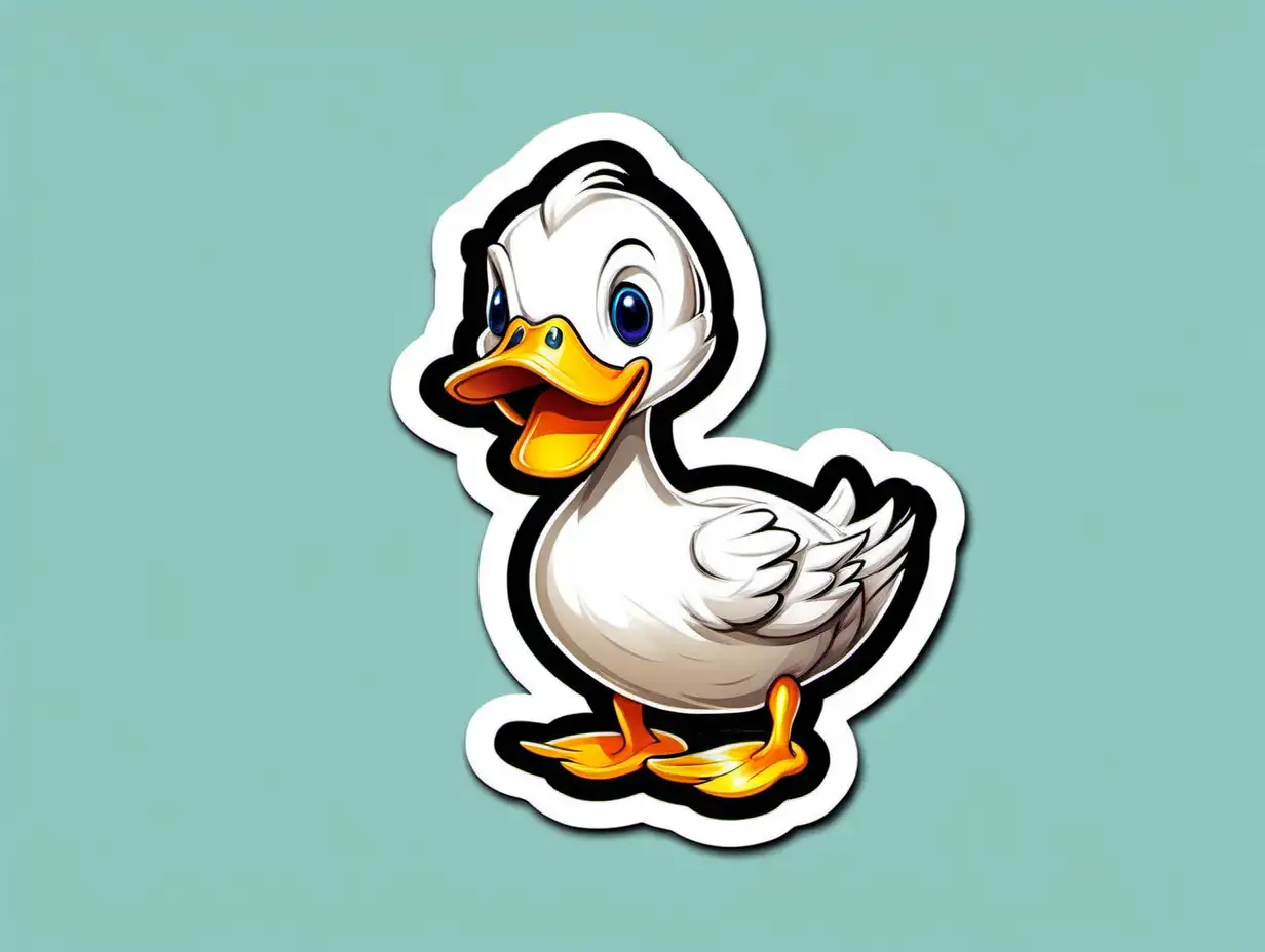 Whimsical Duck Sticker for a Good Laugh