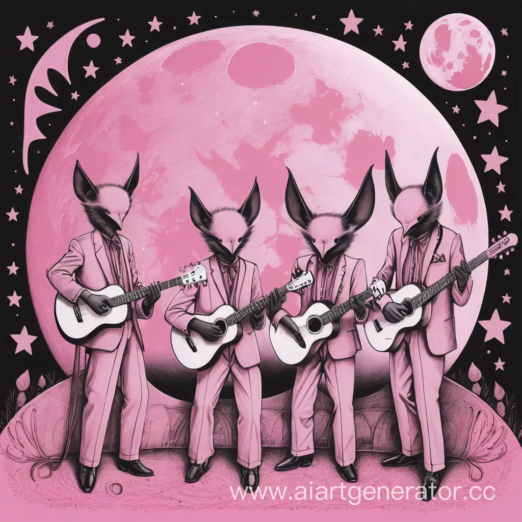 Ensemble-of-Pink-Moon-Bats-in-Musical-Harmony