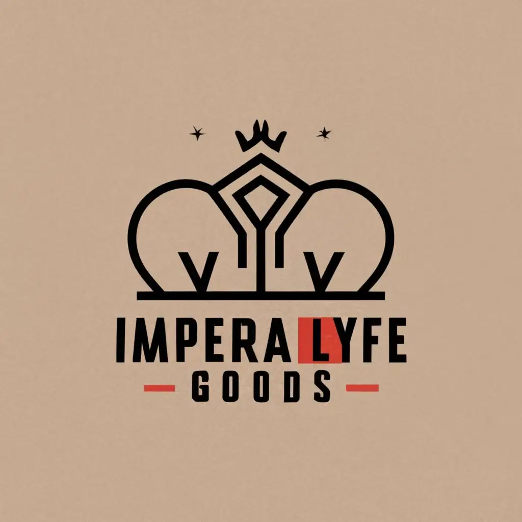 LOGO-Design-for-Imperial-Lyfe-Goods-Elegant-Crown-Emblem-with-Typography-for-Retail-Excellence