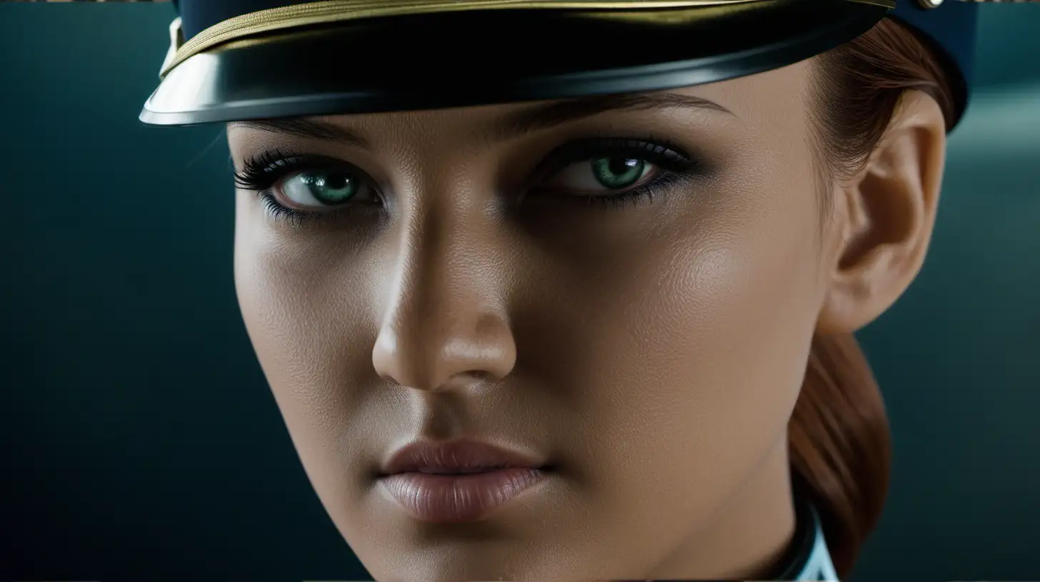 close up shot of commander alex girl





