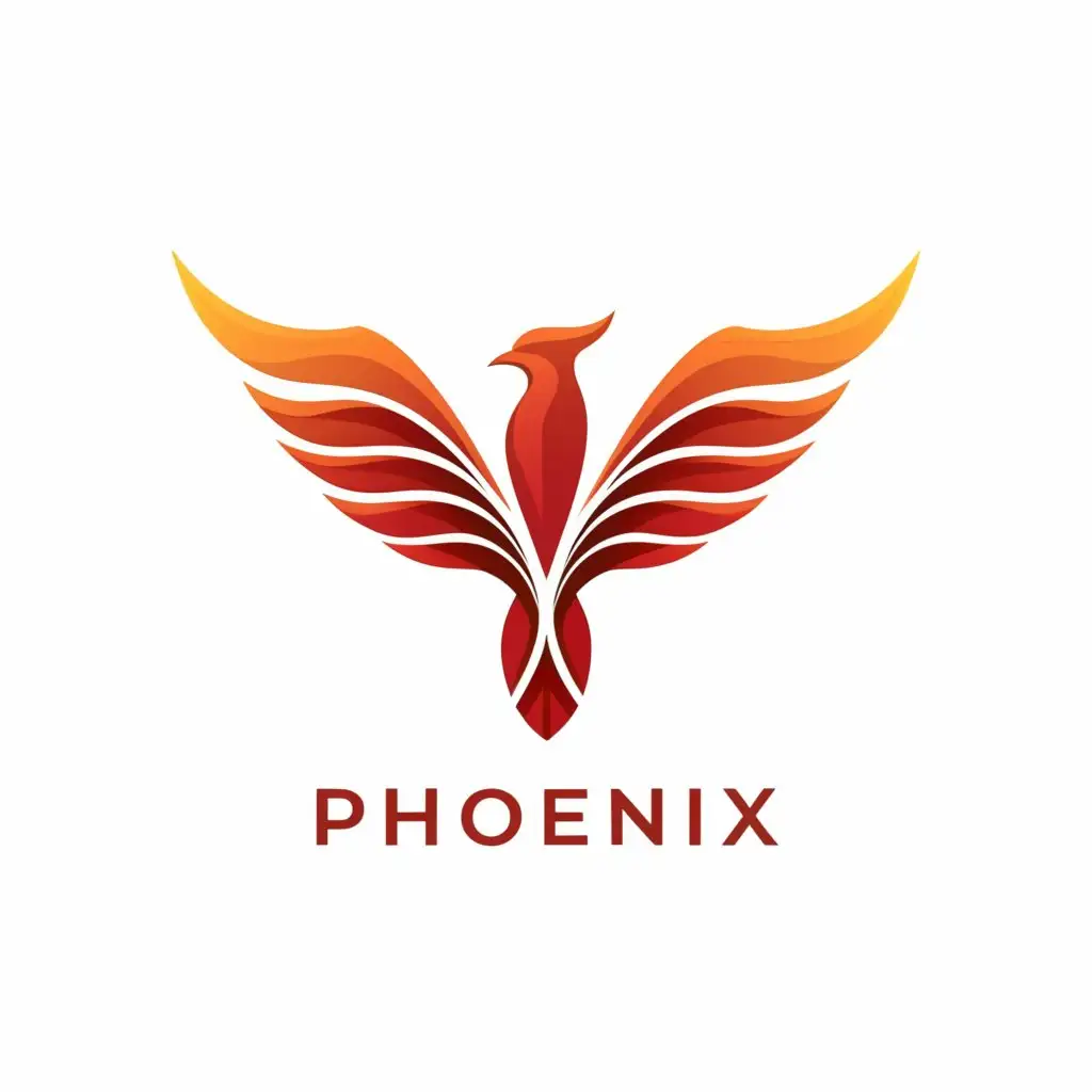 a logo design,with the text "phoenix", main symbol:phoenix,Moderate,clear background