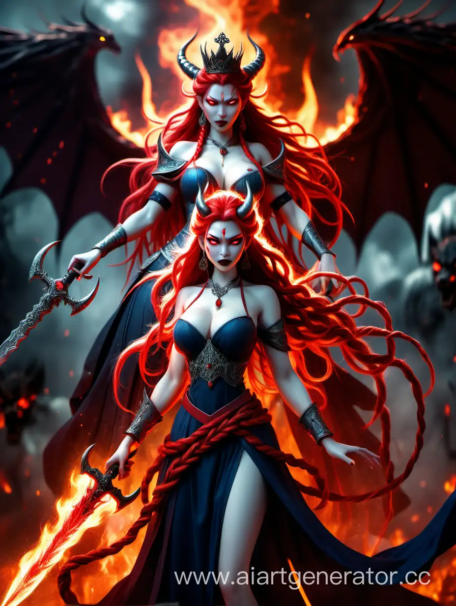 Dark-Fantasy-Immortal-Duo-Sinister-Elsa-and-Fiery-Goddess