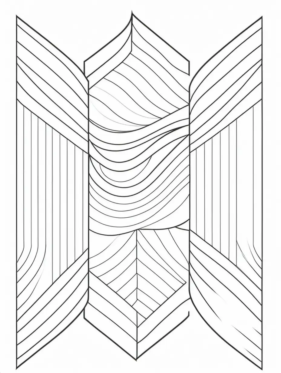 Minimalist Digital Art Simplistic Shapes Coloring Pages