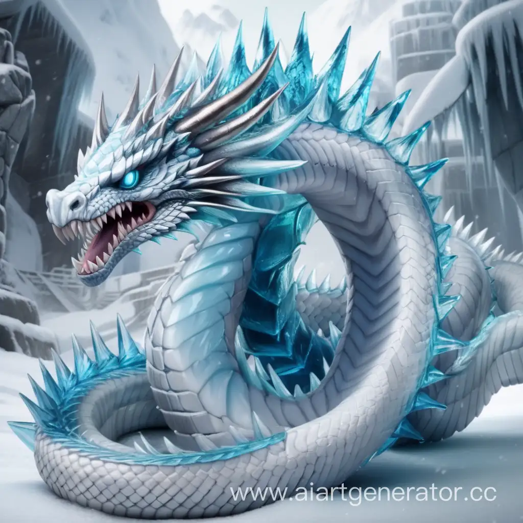 Frozen-Serpent-with-Dragon-Head-and-Spiked-Body