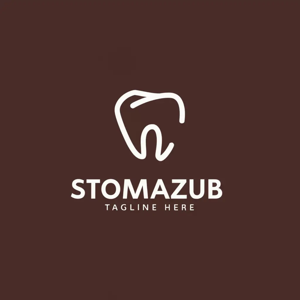 a logo design,with the text "Stomazub", main symbol:tooth,Moderate,be used in Medical Dental industry,clear background