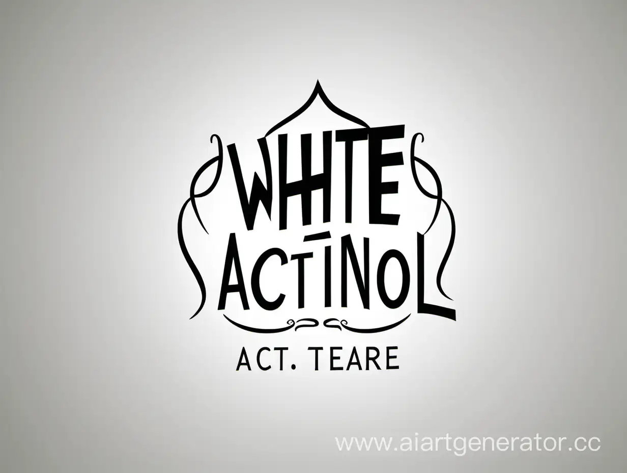 Logo design for acting school and theatre "white"