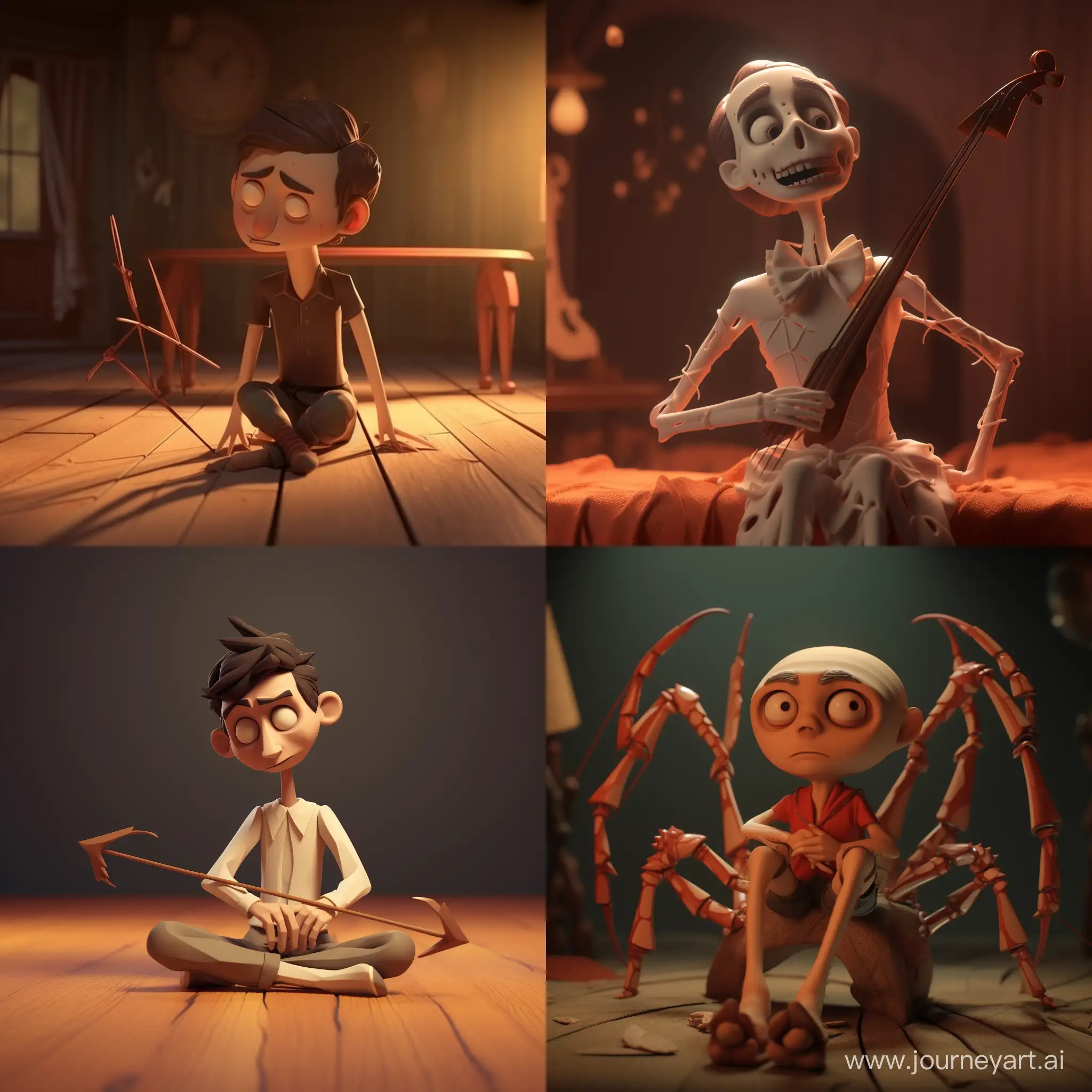 Expressive-3D-Animated-Bow-with-Arms-and-Legs-in-Emotional-Distress