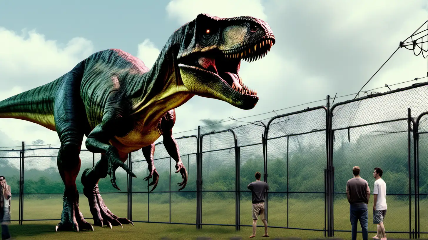 Thrilling Jurassic Park Encounter Realistic TRex Sighting in 2024